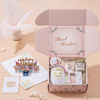 Birthday Gifts for Women, Happy Bath Set Relaxing Spa Gift Baskets Ideas for Her, Mom, Sister, Female Friends, Coworker, Wife, Girlfriend, Daughter, Unique Gifts for Women Who Have Everything