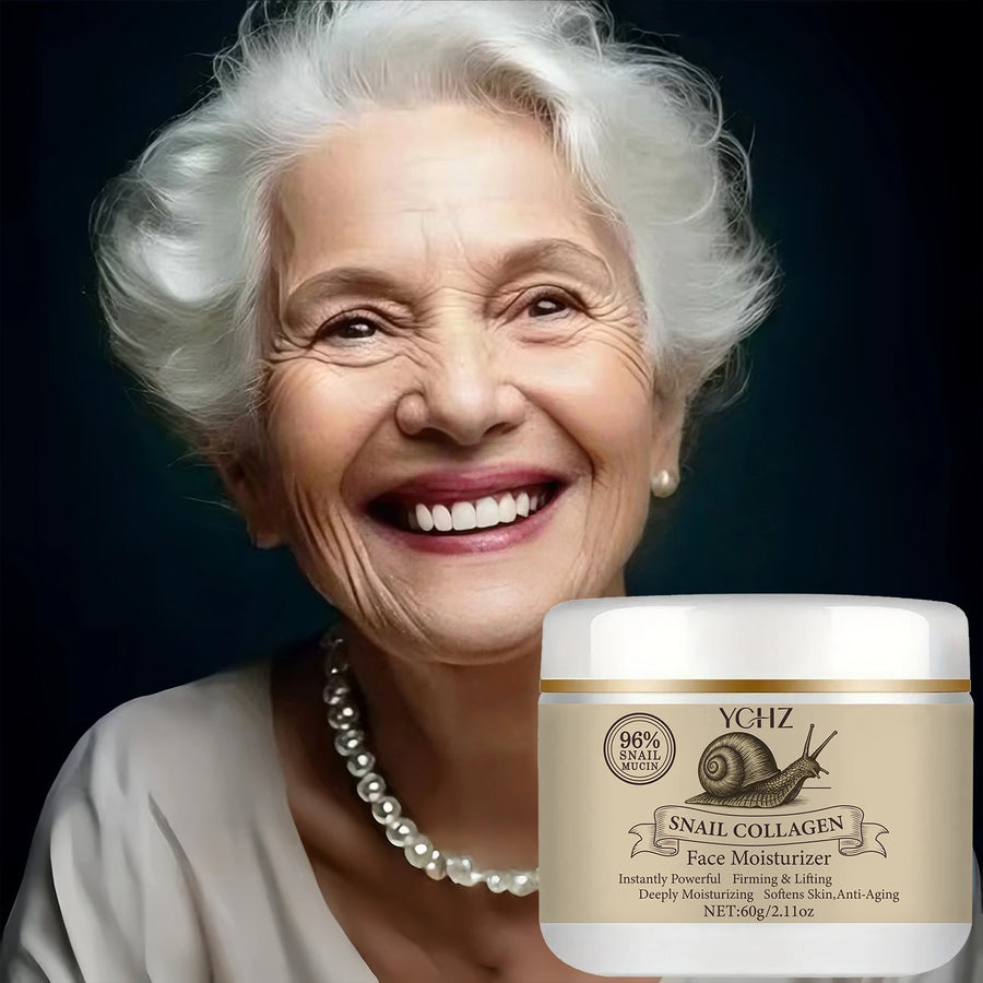 Snail Mucin & Collagen Cream — 60g | 24-Hour Moisture