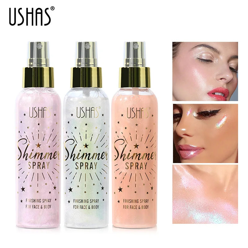 Liquid Highlight Spray — Waterproof Shimmer Illuminator for Face & Body