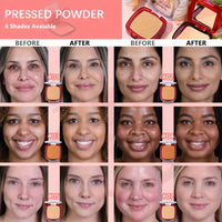 Matte Pressed Powder Foundation — 24H Full Coverage