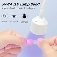 Mini UV LED Nail Lamp — Foldable Gel Polish Curing Light