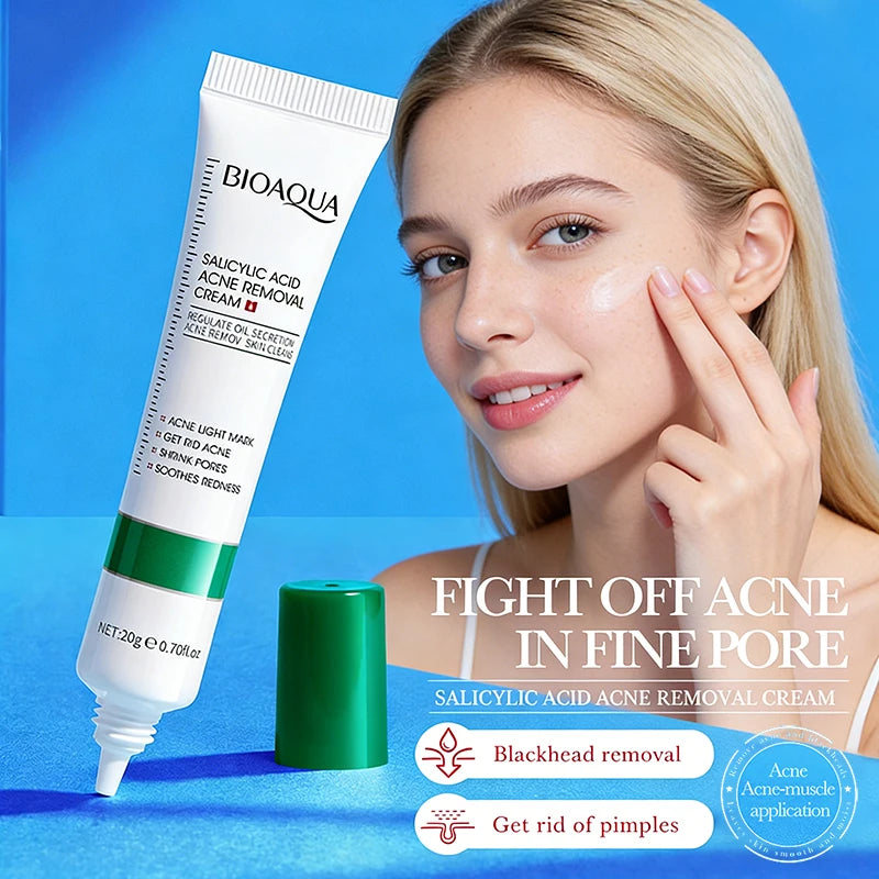 BIOAQUA Salicylic Acid Acne Removing Cream Face Moisturizing Repairing Anti Acne Removal Anti-aging Facial Creams Skin Care