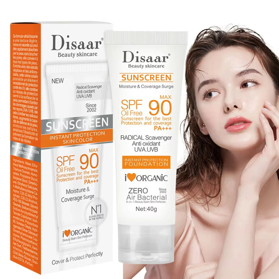 SPF 90+ Waterproof Sunscreen Cream — Face & Body