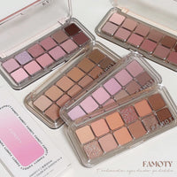 12-Color Matte Eyeshadow Palette — Soft Earth Tones
