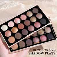 18-Color Eyeshadow Palette — Shimmer, Matte & Glitter