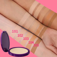 5-Shade Matte Pressed Powder Foundation — 24H Weightless Finish