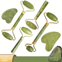 Jade Roller & Gua Sha Set — Face Lifting & Sculpting Massage