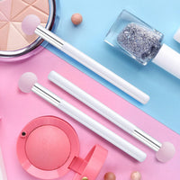 6Pcs Sponge Makeup Applicator with Handle, Sponge Eyeshadow Applicators Makeup, Eyeshadow Sponge Brush, Cotton Eye Makeup Eyeshadow Brushes for Women Girls (4.5 Inch Long) Washable
